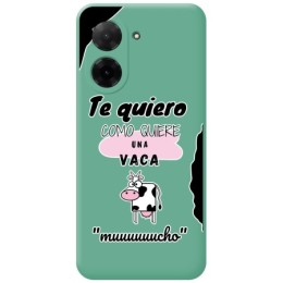Funda Silicona Líquida Verde para Xiaomi Redmi A5 diseño Vaca Dibujos