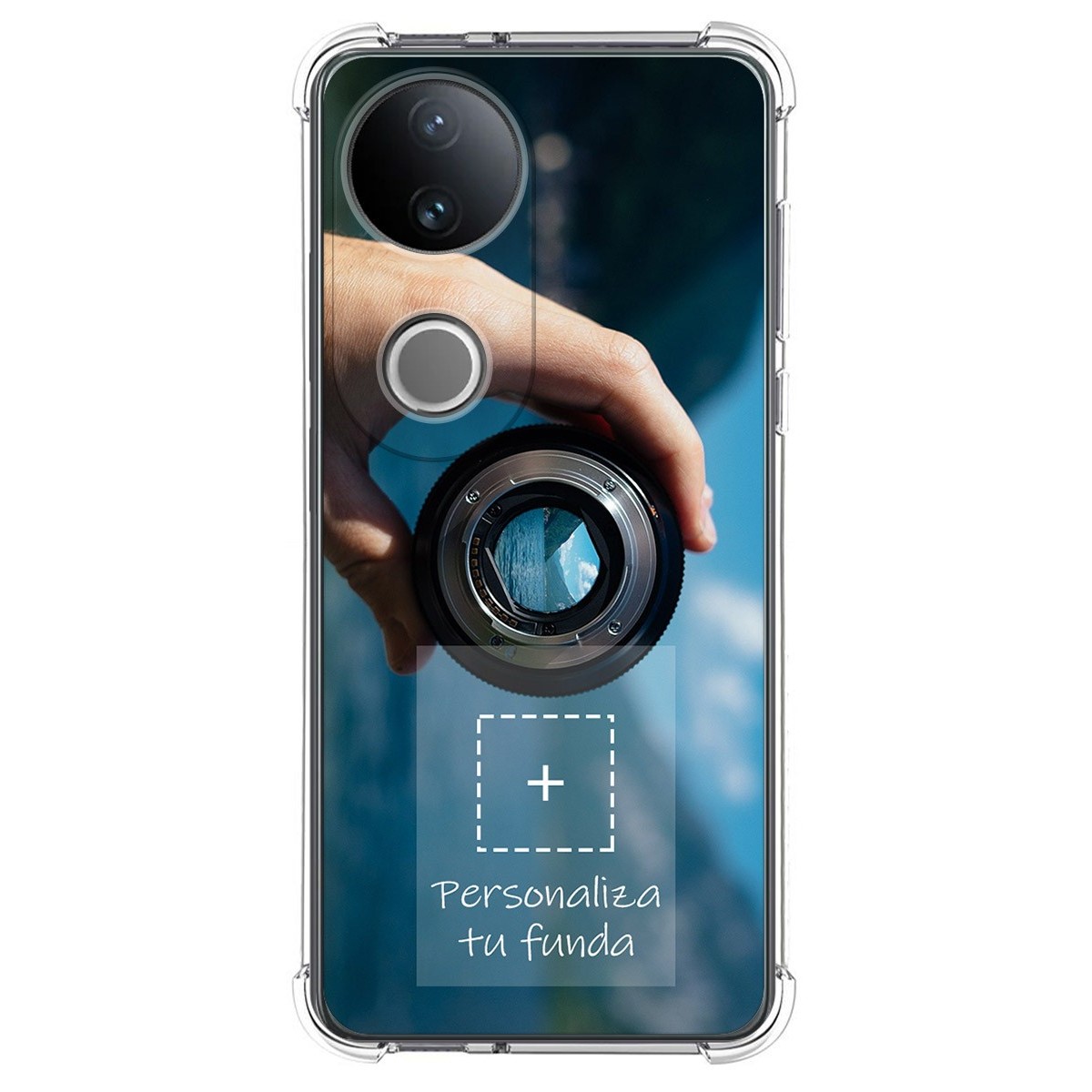 Personaliza tu Funda Silicona AntiGolpes Transparente con tu Fotografía para Vivo V50 5G Dibujo Personalizada