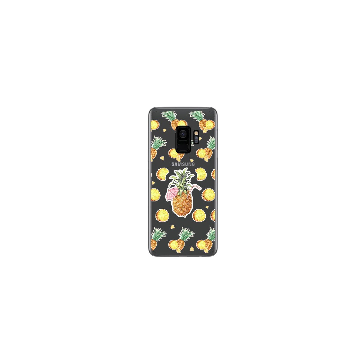 Funda Gel Transparente para Samsung Galaxy S9 Diseño Piña Dibujos