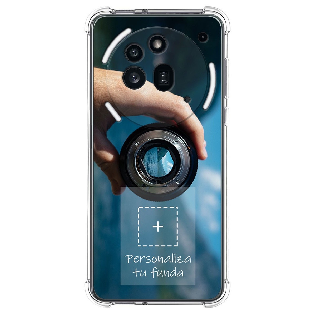 Personaliza tu Funda Silicona AntiGolpes Transparente con tu Fotografía para Nothing Phone 3a Pro 5G Dibujo Personalizada