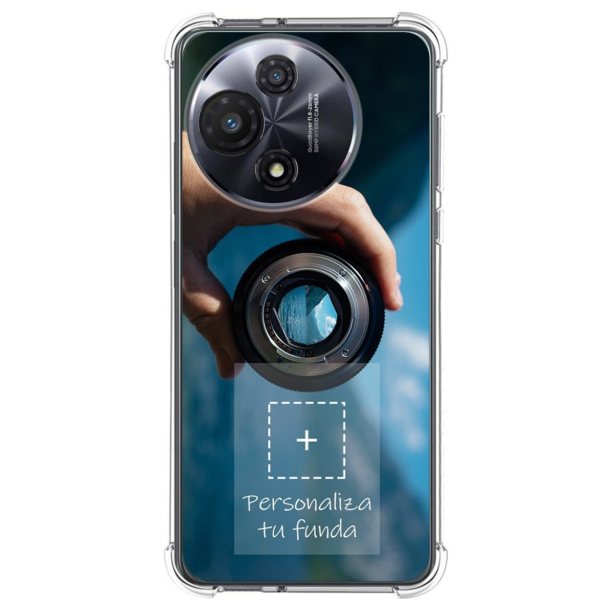 Personaliza tu Funda Silicona AntiGolpes Transparente con tu Fotografía para TCL 60R 5G Dibujo Personalizada