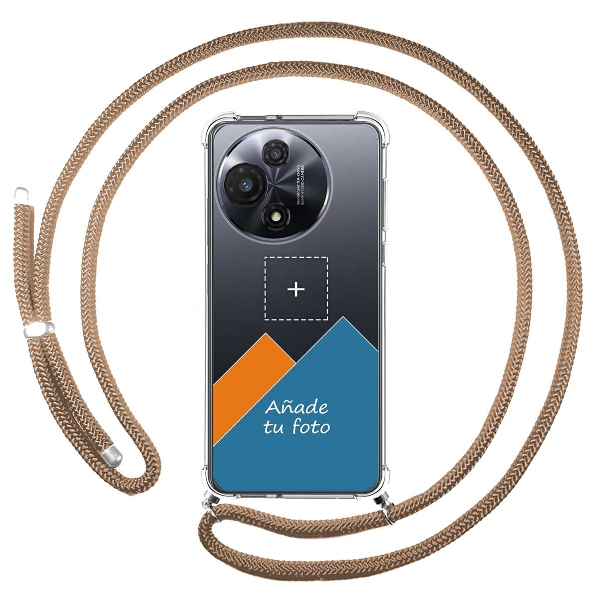 Personaliza tu Funda Colgante Transparente para TCL 60R 5G con Cordon Camel Dibujo Personalizada
