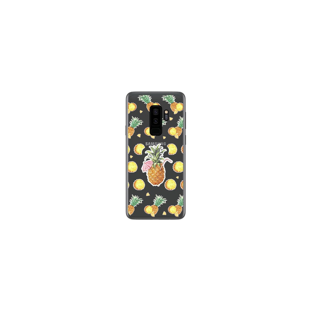 Funda Gel Transparente para Samsung Galaxy S9 Plus Diseño Piña Dibujos