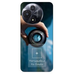 Personaliza tu Funda Silicona Gel Tpu Negra con tu Fotografia para TCL 60R 5G Dibujo Personalizada