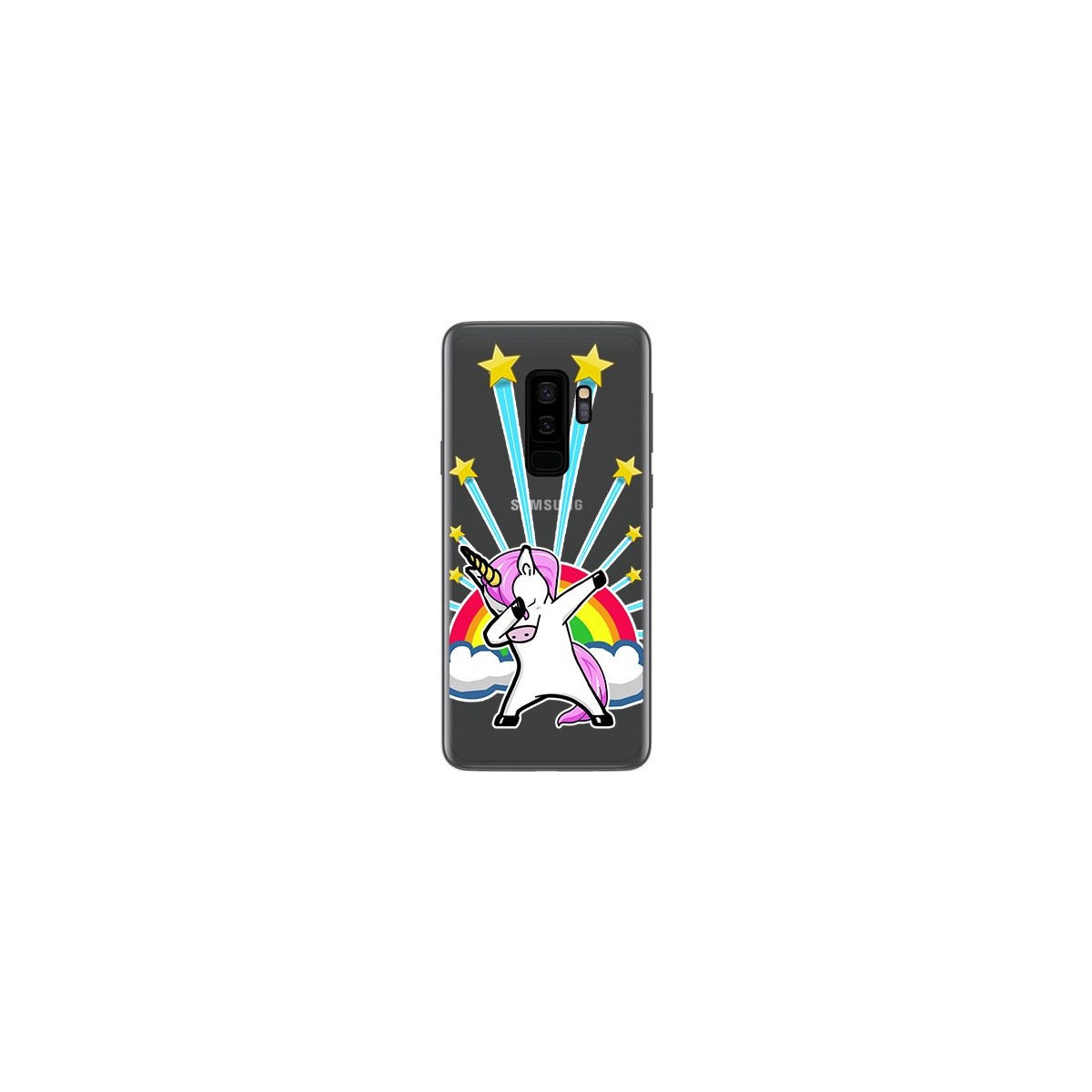 Funda Gel Transparente para Samsung Galaxy S9 Plus Diseño Unicornio Dibujos