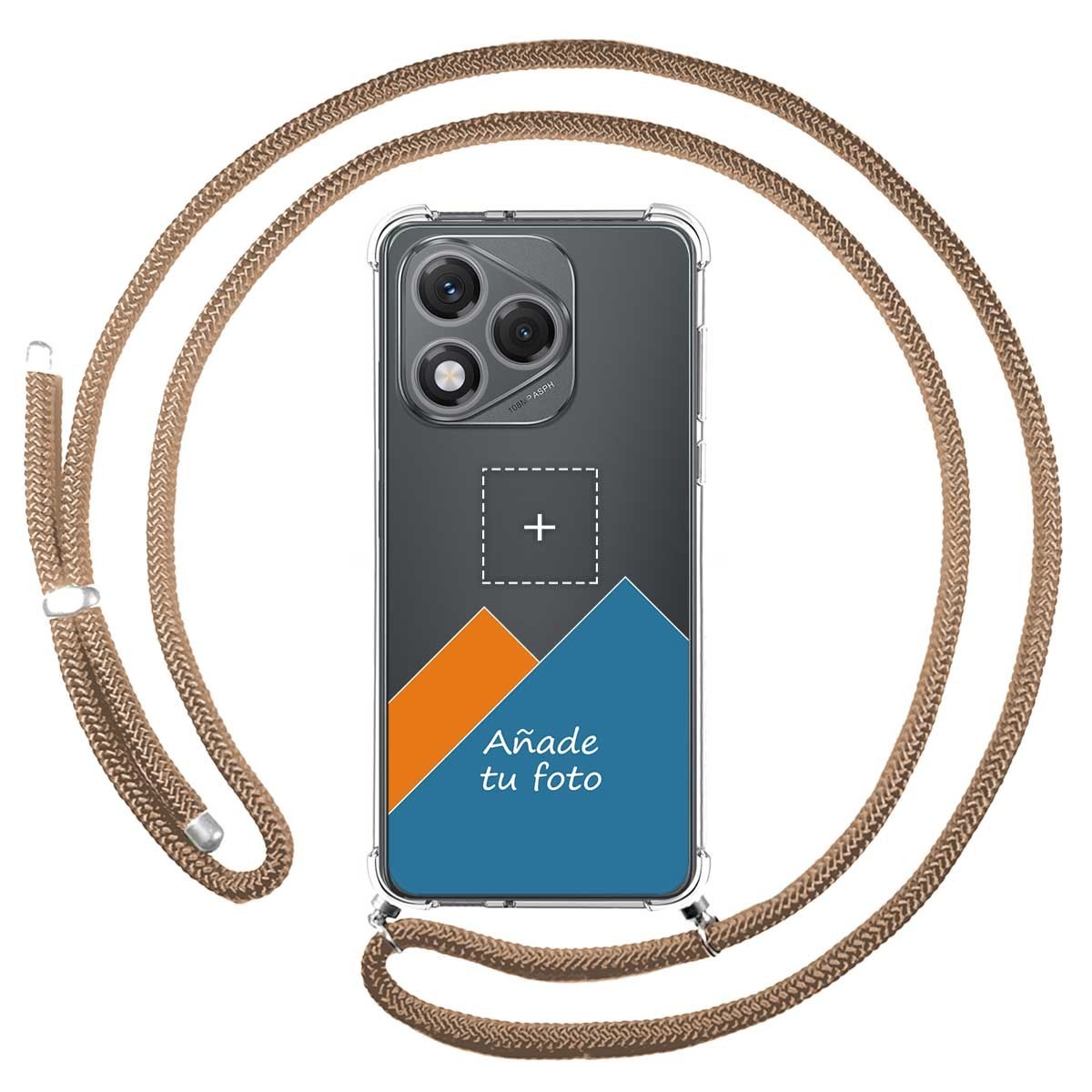 Personaliza tu Funda Colgante Transparente para Huawei Honor 400 Lite 5G con Cordon Camel Dibujo Personalizada