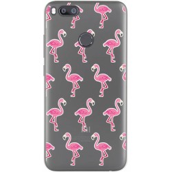 Funda Gel Transparente para Xiaomi Mi 5X / Mi A1 Diseño Flamenco Dibujos