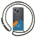 Personaliza tu Funda Colgante Transparente para Huawei Honor 400 Lite 5G con Cordon Verde / Dorado Dibujo Personalizada