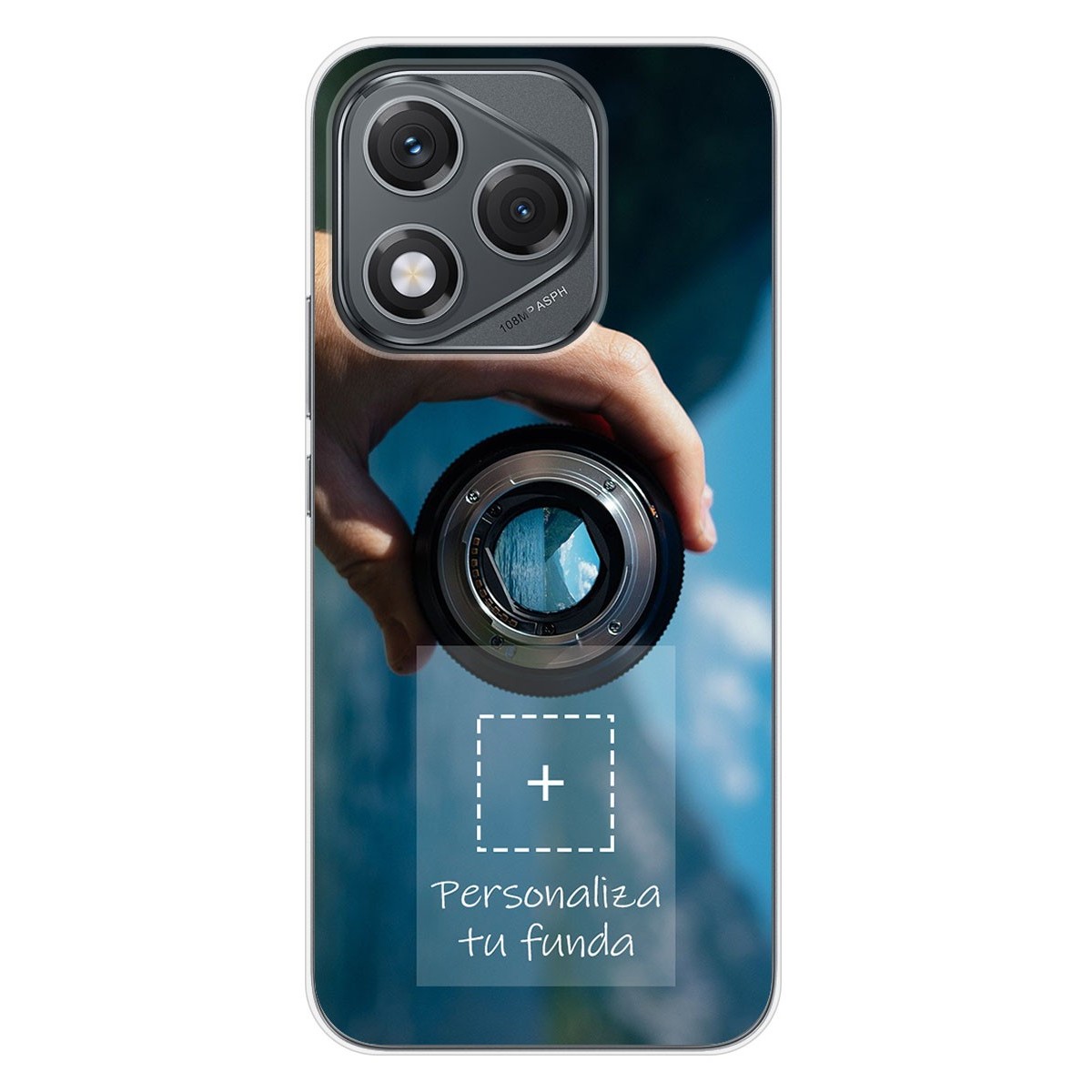 Personaliza tu Funda Silicona Gel Tpu Transparente con tu Fotografia para Huawei Honor 400 Lite 5G Dibujo Personalizada