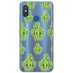 Funda Gel Transparente para Xiaomi Mi 8 Diseño Cactus Dibujos