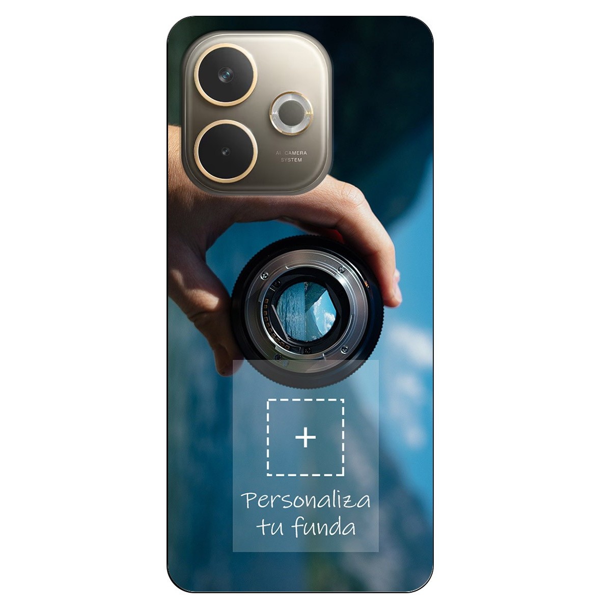 Personaliza tu Funda Silicona Gel Tpu Negra con tu Fotografia para Oppo A5 Pro 5G Dibujo Personalizada