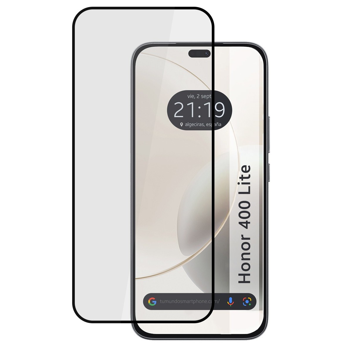 Protector Cristal Templado Completo 5D Full Glue Negro para Huawei Honor 400 Lite 5G Vidrio