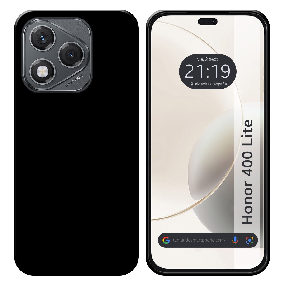 Funda Silicona Gel TPU Negra para Huawei Honor 400 Lite 5G