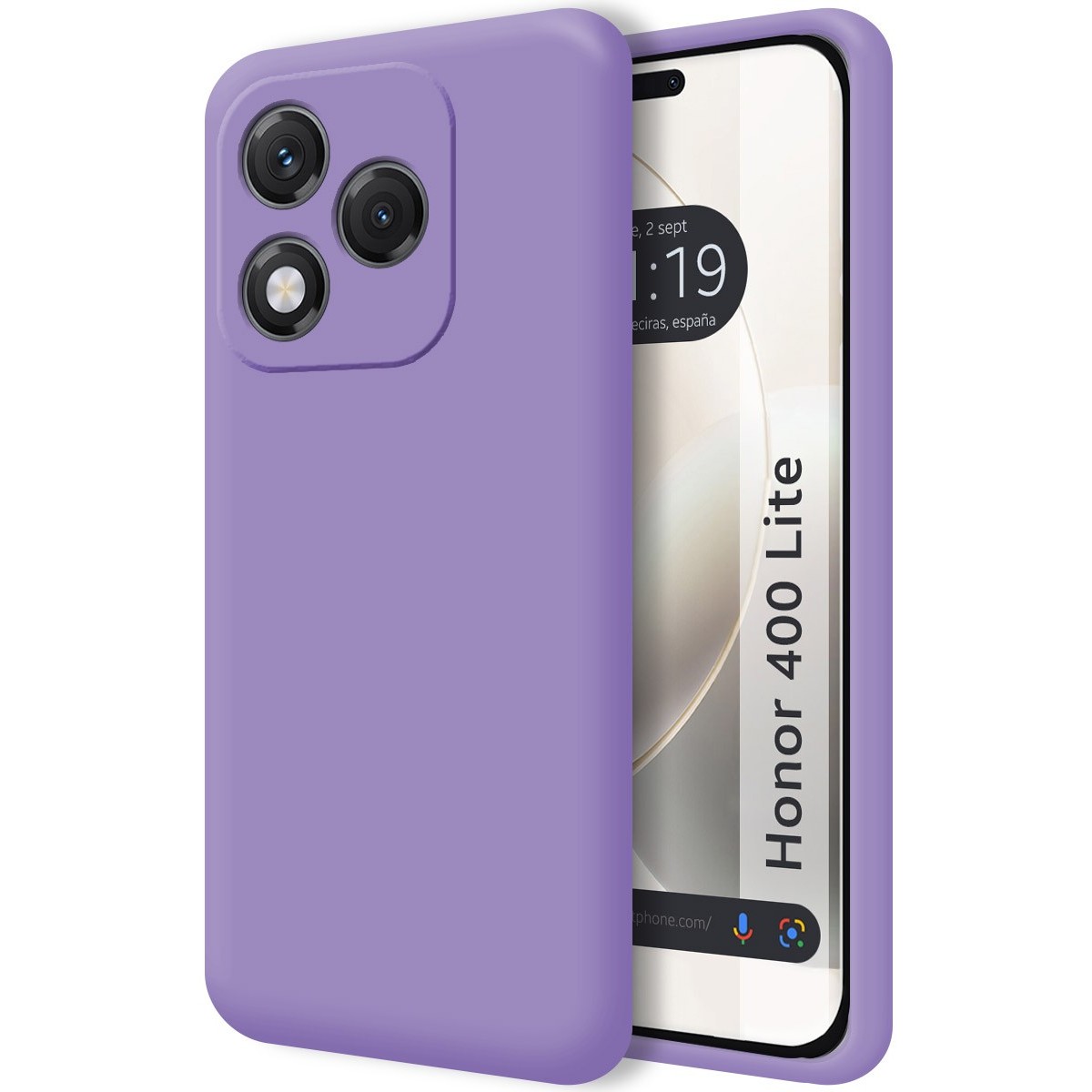 Funda Silicona Líquida Ultra Suave para Huawei Honor 400 Lite 5G color Morada