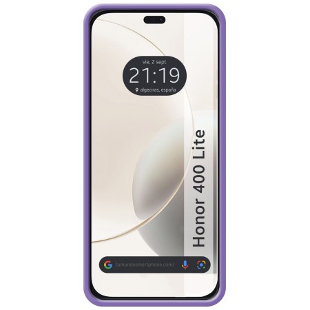 Funda Silicona Líquida Ultra Suave para Huawei Honor 400 Lite 5G color Morada