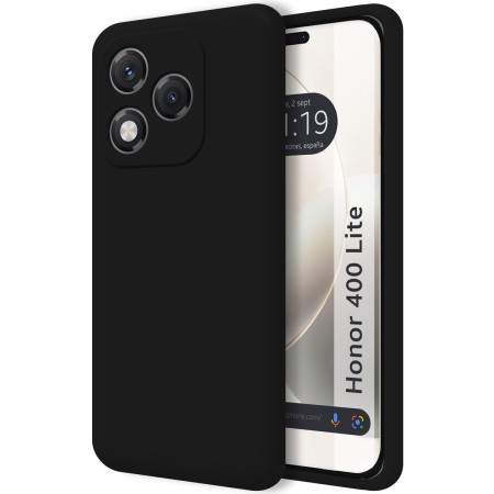 Funda Silicona Líquida Ultra Suave para Huawei Honor 400 Lite 5G color Negra