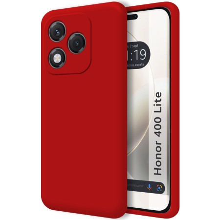 Funda Silicona Líquida Ultra Suave para Huawei Honor 400 Lite 5G color Roja