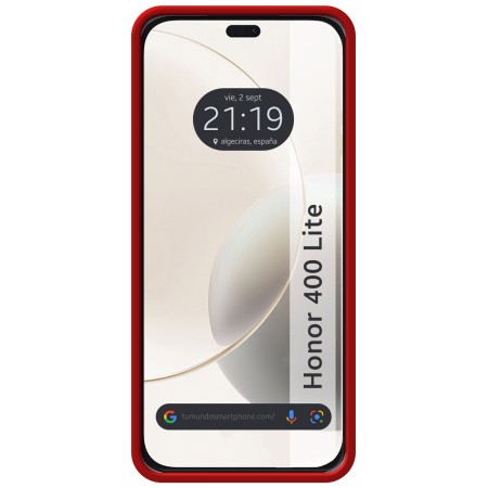 Funda Silicona Líquida Ultra Suave para Huawei Honor 400 Lite 5G color Roja