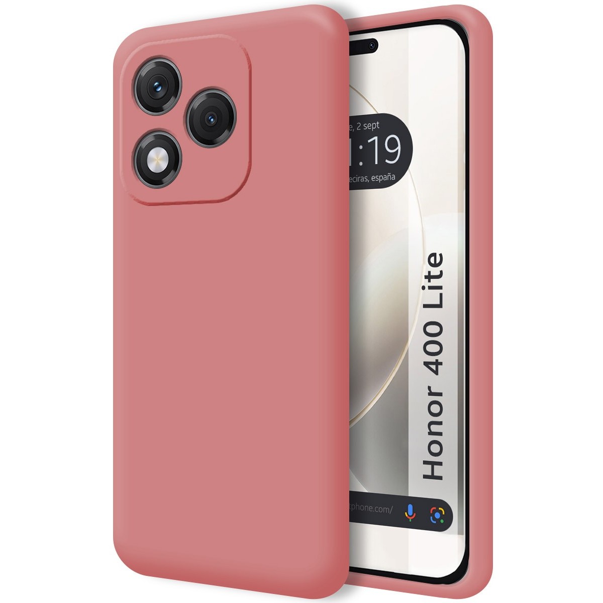 Funda Silicona Líquida Ultra Suave para Huawei Honor 400 Lite 5G color Rosa