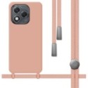 Funda Silicona Líquida con Cordón para Huawei Honor 400 Lite 5G color Rosa