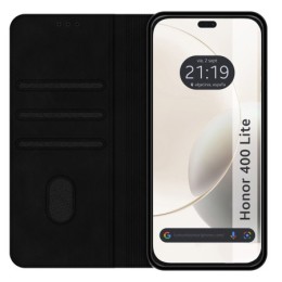 Funda Libro de Polipiel con tarjetero para Huawei Honor 400 Lite 5G color Negra 2