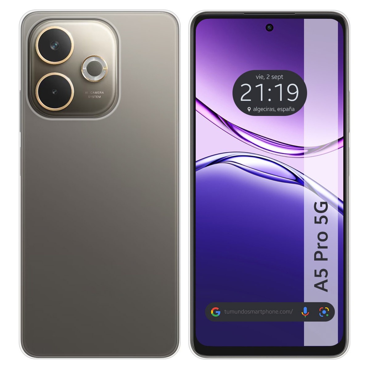 Funda Silicona Gel TPU Transparente para Oppo A5 Pro 5G