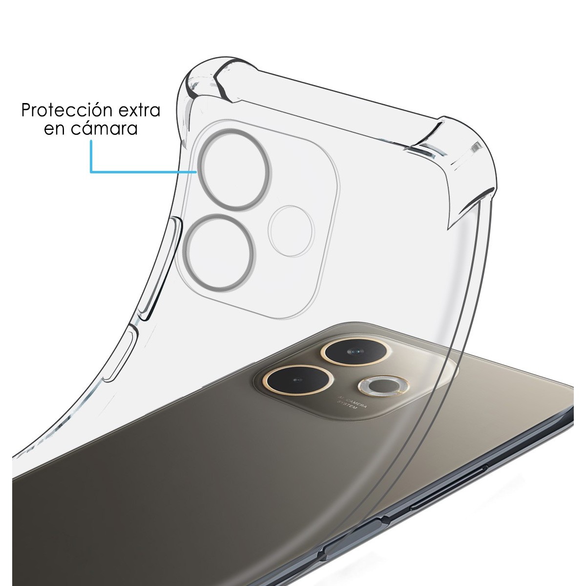 Funda Silicona Antigolpes Transparente para Oppo A5 Pro 5G