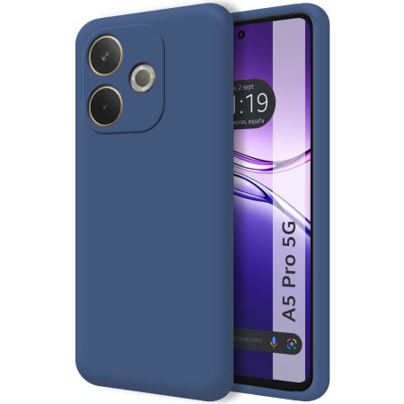 Funda Silicona Líquida Ultra Suave para Oppo A5 Pro 5G color Azul