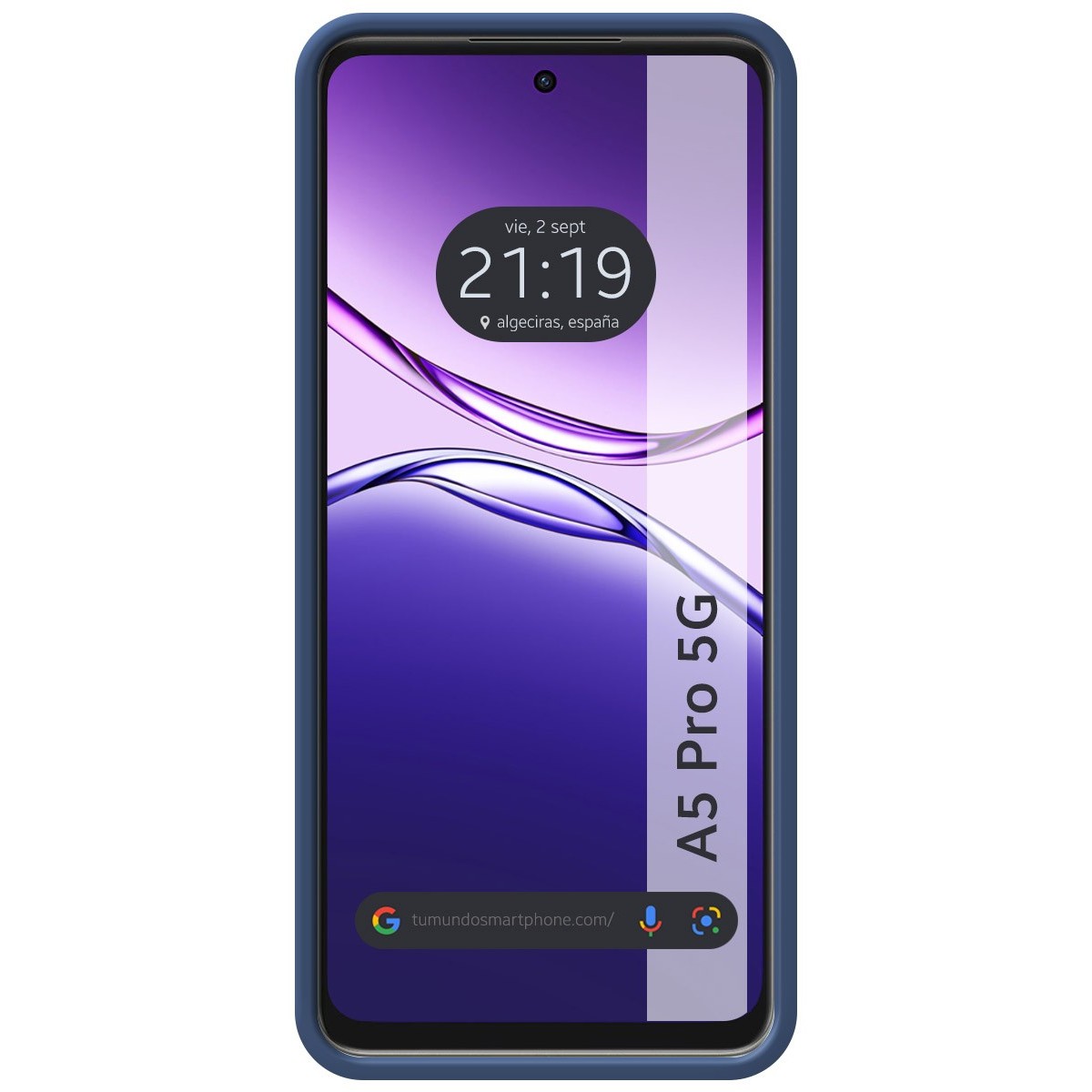 Funda Silicona Líquida Ultra Suave para Oppo A5 Pro 5G color Azul