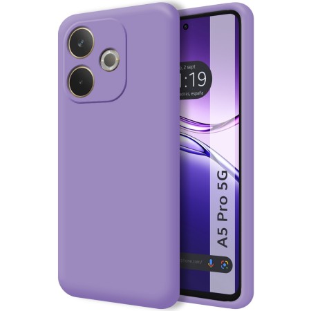 Funda Silicona Líquida Ultra Suave para Oppo A5 Pro 5G color Morada