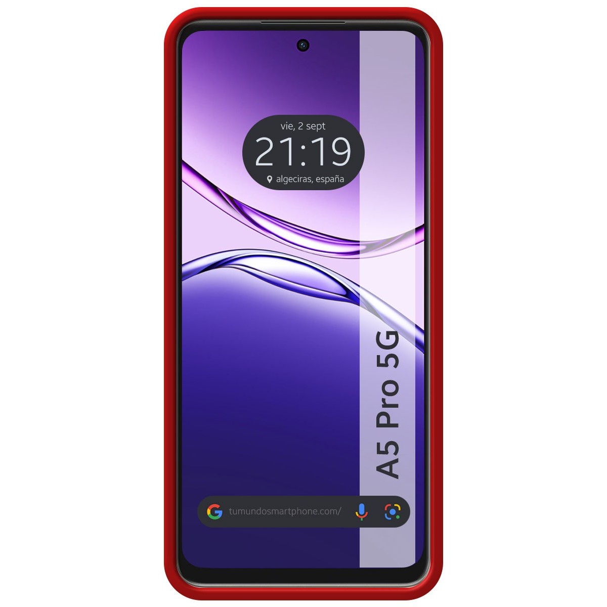 Funda Silicona Líquida Ultra Suave para Oppo A5 Pro 5G color Roja