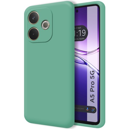 Funda Silicona Líquida Ultra Suave para Oppo A5 Pro 5G color Verde
