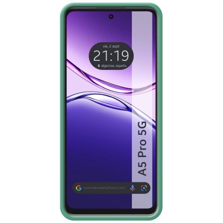 Funda Silicona Líquida Ultra Suave para Oppo A5 Pro 5G color Verde