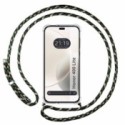Funda Colgante Transparente para Huawei Honor 400 Lite 5G con Cordon Verde / Dorado
