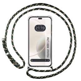 Funda Colgante Transparente para Huawei Honor 400 Lite 5G con Cordon Verde / Dorado