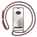 Funda Colgante Transparente para Huawei Honor 400 Lite 5G con Cordon Rosa / Dorado