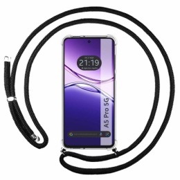Funda Colgante Transparente para Oppo A5 Pro 5G con Cordon Negro