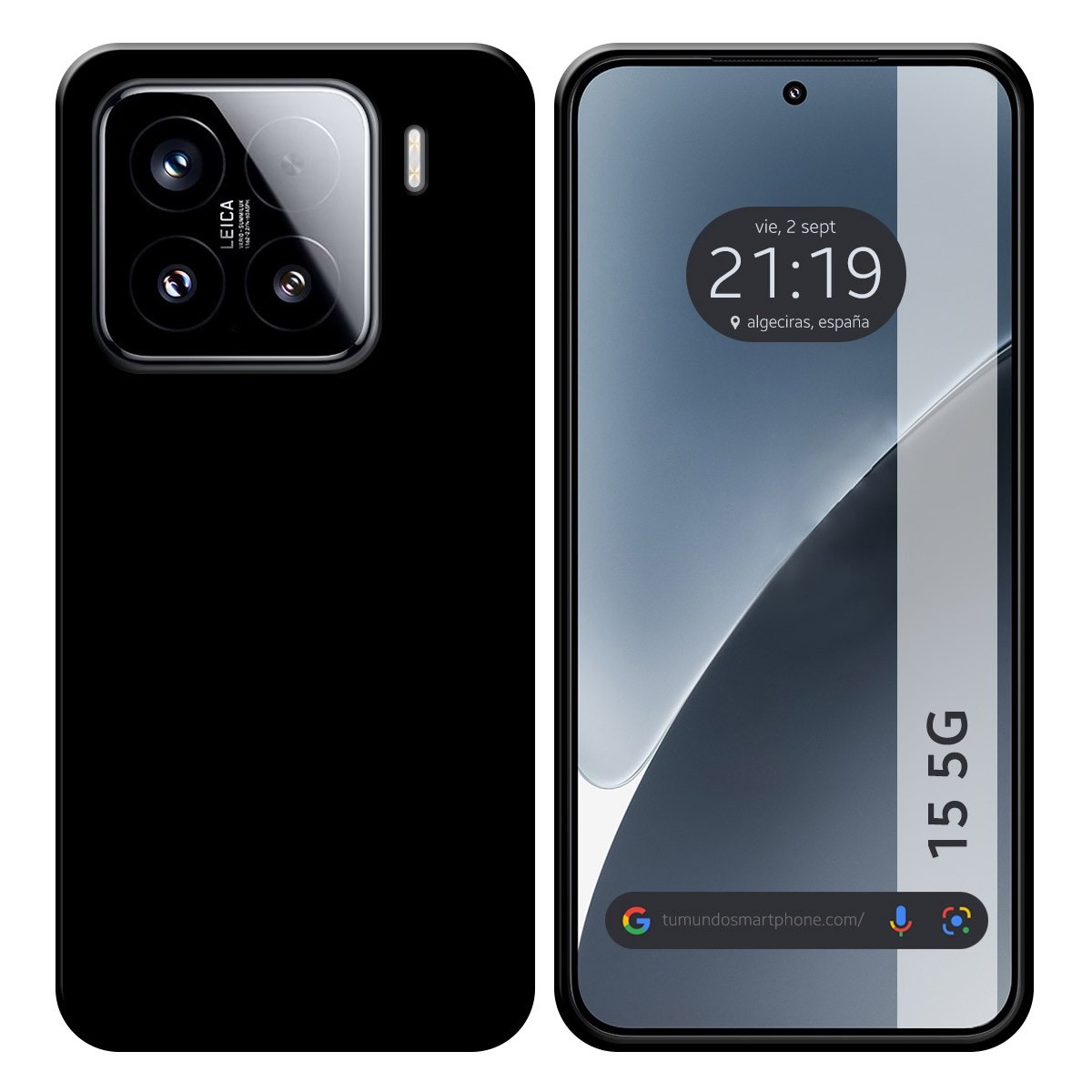 Funda Silicona Gel TPU Negra para Xiaomi 15 5G