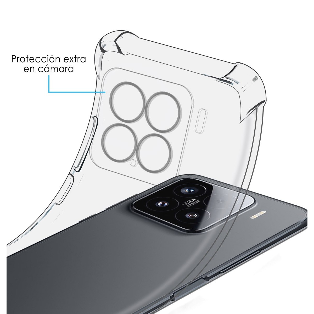 Funda Silicona Antigolpes Transparente para Xiaomi 15 5G
