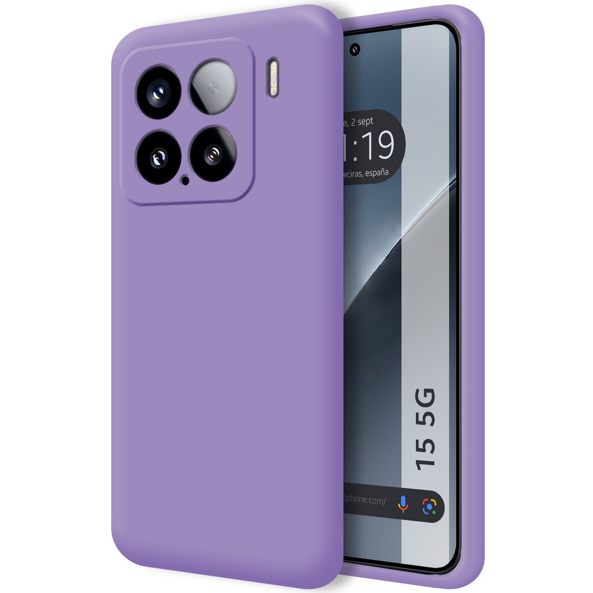 Funda Silicona Líquida Ultra Suave para Xiaomi 15 5G color Morada