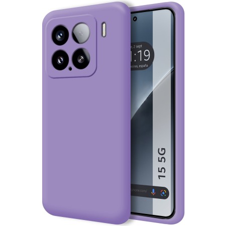Funda Silicona Líquida Ultra Suave para Xiaomi 15 5G color Morada
