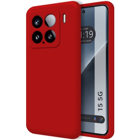 Funda Silicona Líquida Ultra Suave para Xiaomi 15 5G color Roja
