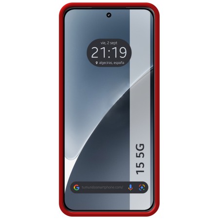 Funda Silicona Líquida Ultra Suave para Xiaomi 15 5G color Roja