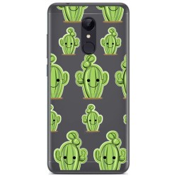 Funda Gel Transparente para Xiaomi Redmi 5 Plus Diseño Cactus Dibujos