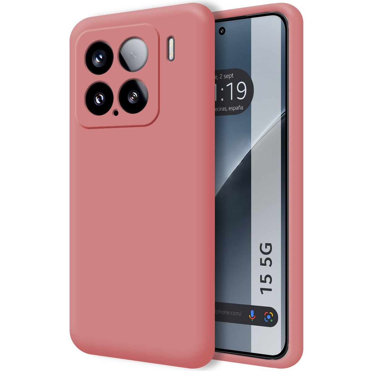 Funda Silicona Líquida Ultra Suave para Xiaomi 15 5G color Rosa