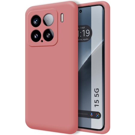 Funda Silicona Líquida Ultra Suave para Xiaomi 15 5G color Rosa