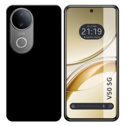 Funda Silicona Gel TPU Negra para Vivo V50 5G