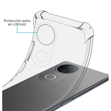 Funda Silicona Antigolpes Transparente para Vivo V50 5G