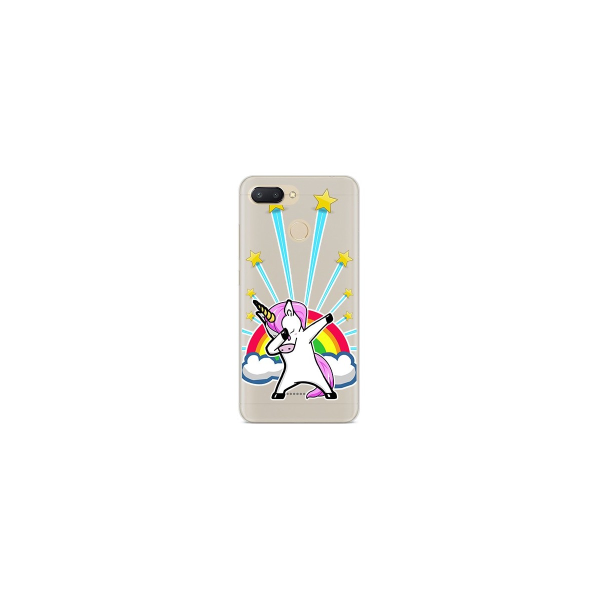 Funda Gel Transparente para Xiaomi Redmi 6 Diseño Unicornio Dibujos