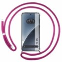 Funda Colgante Transparente para Xiaomi 15 5G con Cordon Rosa Fucsia